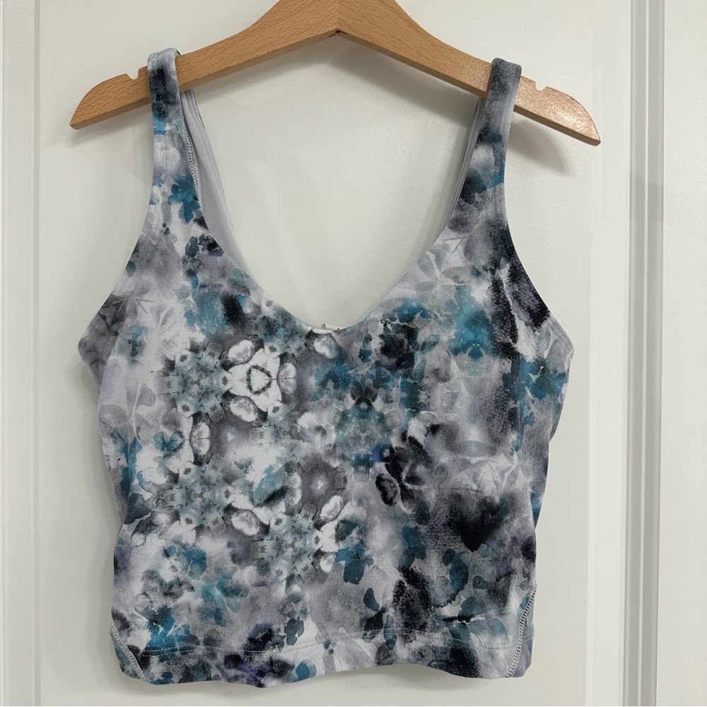 lululemon Align™ Tank Cropped Size 2 Kaleidofloral Multi | Built-In Bra A/B cup